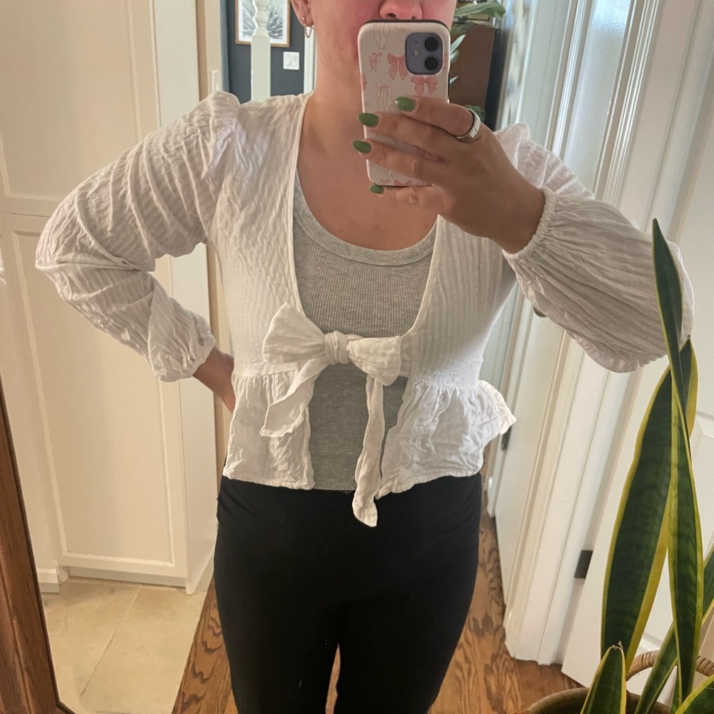 American eagle tie front shirt